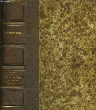 Tableau des progrès de la Pensée Humaine, depuis Thalès jusqu'à Hegel. NOURRISSON