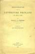 Bibliographie de la Littérature Française, de 1800 à 1930. TOME III : La Civilisation. THIEME Hugo P.