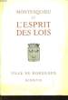 Montesquieu et l'Esprit des Lois.. VILLE DE BORDEAUX