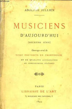 Musiciens d'Aujourd'hui (deuxième série). JULLIEN Adolphe