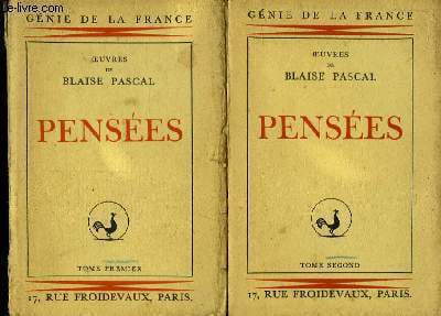 Pensées. En 2 TOMES. PASCAL Blaise