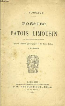 Poésies en Patois Limousin.. FOUCAUD J.