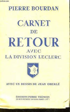 Carnet de retour avec la Division Leclerc.. BOURDAN Pierre