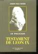 Le Pelican. Testament de Léon IX. WEBER André Paul