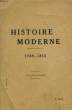 Histoire Moderne 1789 - 1815. COLLECTIF