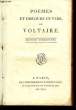 Poèmes et Discours en Vers de Voltaire.. VOLTAIRE