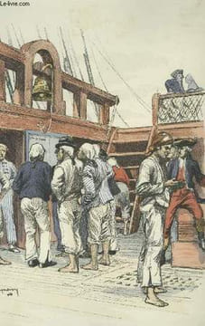 Gravure en couleurs, de Matelots de la Marine Royale (Ordonnance 1786).. FOUQUERAY