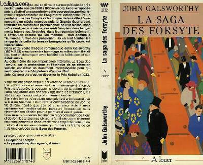 "FORSYTE SAGA ""A LOUER"" - TOME 3 - THE FORSYTE SAGA ""TO LET""". GALSWORTHY JOHN