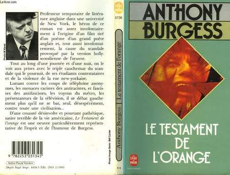 LE TESTAMENT DE L'ORANGE. BURGESS ANTHONY