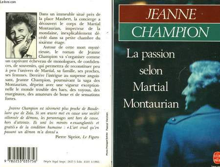LA PASSION SELON MARTIAL MONTAURIAN. CHAMPION JEANNE
