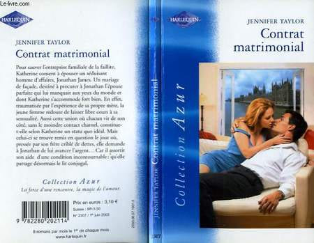 CONTRAT MATRIMONIAL - WIFE FOR REAL. TAYLOR JENNIFER