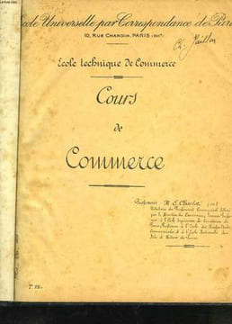 Cours de Commerce. Cours de comptabilité commerciale. 2 Tomes. CHARLOT M.E. Professeur