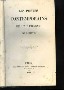 Les poètes contemporains de l'Allemagne