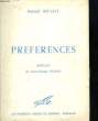 Préférences. Préface de Louis-Georges Planes. RIVAULT Gérard