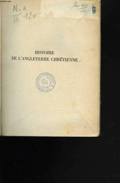 Histoire de l'Angleterre chrétienne. TOLEDANO D. André