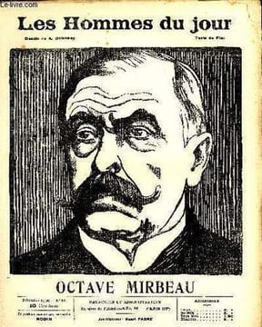 LES HOMMES DU JOUR N° 37. OCTAVE MIRBEAU.. Texte de FLAX, Dessin A. DELANNOY.