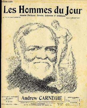 LES HOMMES DU JOUR N° 294. ANDREW CARNEGIE.. Texte de G. REUILLARD, Dessin de BRACQUEMONT.