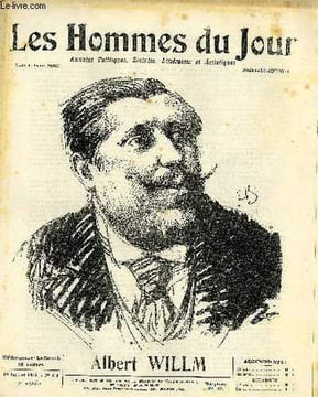 LES HOMMES DU JOUR N° 312. ALBERT WILLM.. Texte de V. MERIC , Dessin de BRACQUEMONT.