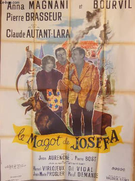 AFFICHE DE CINEMA - LE MAGOT DE JOSEFA. ANNA MAGNANI - PIERRE BRASSEUR - BROUVIL