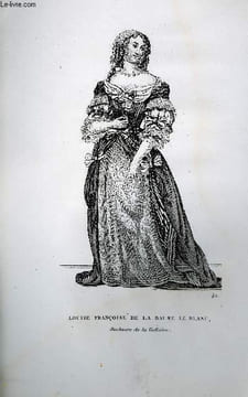 GRAVURE 19eme NOIR ET BLANC - LOUISE FRANCOISE DE LA BAUME LE BLANC. LACROIX PAUL