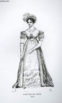 GRAVURE 19eme NOIR ET BLANC - COSTUME DE COUR. LACROIX PAUL