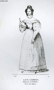 GRAVURE 19eme NOIR ET BLANC - LOUISE-MARIE-THERESE-ISABELLE D'ORLEANS. LACROIX PAUL
