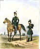 GRAVURE 19eme COULEURS - GALERIE MILITAIRE - N&deg;3 - ARMEE BELGE - N&deg;2 - CORPS DE PARTISANS. J. RIGO ET CIE