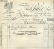 FACTURE ANCIENNE ILLUSTREE DE LA MANUFACTURE DE CAOUTCHOUC ORTHOPEDIE D'EDOUARD PILLET SUCCESSEUR BANDAGE SUSPENSOIRS CEINTURES ET BAS VARICES- ...