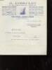 1 AVOIR - M. GIBOULET, SPECIALITE POUR CAMPING, SPECIALITE DE TABLIERS, TISSUS FILTRANTS, MANCHES A PRESSION, A PARIS. GIBOULET