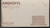 BUVARD - ANGIOXYL. LABORATOIRE DU DR ROUSSEL