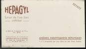 BUVARD - HEPAGYL. LABORATOIRE DU DR ROUSSEL