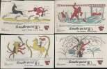 BUVARDS - 1 LOT DE 10 BUVARDS DESSINES EN COULEURS - TRAVAUS D'HERCULE. LA VACHE QUI RIT