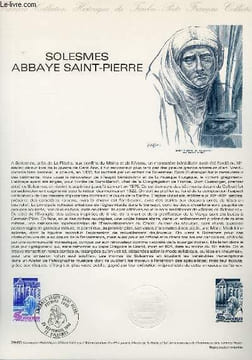 DOCUMENT PHILATELIQUE OFFICIEL N°29-80 - SOLESMES ABBAY SAINT-PIERRE (N°2112 YVERT ET TELLIER). FORGET P.