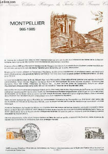 DOCUMENT PHILATELIQUE OFFICIEL N°14-85 - MONTPELLIER 985-1985 (N°2350 YVERT ET TELLIER)