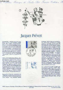 DOCUMENT PHILATELIQUE OFFICIEL N°06-91 - JACQUES PREVERT (N°2685 YVERT ET TELLIER)