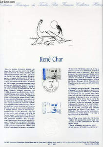 DOCUMENT PHILATELIQUE OFFICIEL N°07-91 - RENE CHAR (N°2686 YVERT ET TELLIER)