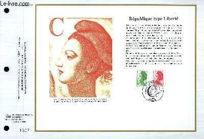 FEUILLET ARTISTIQUE PHILATELIQUE - CEF - N° 975 - REPUBLIQUE TYPE LIBERTE