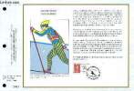 FEUILLET ARTISTIQUE PHILATELIQUE - CEF - N° 1023 - SLALOM LES MENUIRES. COLLECTIF - BRIDOUX CHARLES