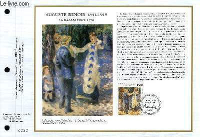 FEUILLET ARTISTIQUE PHILATELIQUE - CEF - N° 1032 - AUGUSTE RENOIR 1841-1919 - LA BALANCOIRE 1876