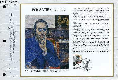 FEUILLET ARTISTIQUE PHILATELIQUE - CEF - N° 1079 - ERIK SATIE 1866-1925