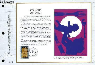 FEUILLET ARTISTIQUE PHILATELIQUE - CEF - N° 1187 - COLUCHE 1944-1986
