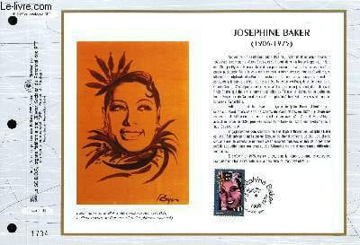 FEUILLET ARTISTIQUE PHILATELIQUE - CEF - N° 1189 - JOSEPHINE BAKER 1906-1975