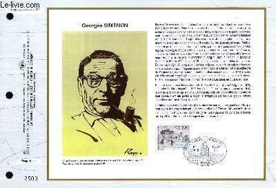 FEUILLET ARTISTIQUE PHILATELIQUE - CEF - N° 1196 - GEORGES SIMENON