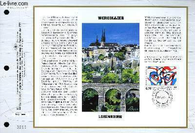 FEUILLET ARTISTIQUE PHILATELIQUE - CEF - N° 1249 - WERCOLLIER - LUXEMBOURG