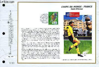 FEUILLET ARTISTIQUE PHILATELIQUE - CEF - N° 1272 - COUPE DU MONDE - FRANCE - SAINTE-ETIENNE
