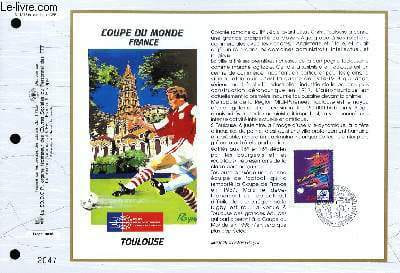 FEUILLET ARTISTIQUE PHILATELIQUE - CEF - N° 1273 - COUPE DU MONDE - FRANCE - TOULOUSE