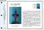 FEUILLET ARTISTIQUE PHILATELIQUE - CEF - N° 1343 - LA QUALITE. COLLECTIF - DESSIRIER RENE