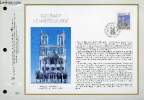 FEUILLET ARTISTIQUE PHILATELIQUE - CEF - N° 1392 - COLLEGIALE DE MANTE LA JOLIE. COLLECTIF - LUQUET EVE