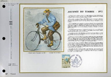 FEUILLET ARTISTIQUE PHILATELIQUE SUR SOIE - CEF - JOURNEE DU TIMBRE 1972 - N° 191S - N°5 SOIE. COLLECTIF