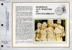 FEUILLET ARTISTIQUE PHILATELIQUE SUR SOIE - CEF - HOMMAGE AUX MARTYRS DE CHATEAUBRIANT - N&deg; 613S - N&deg;434 SOIE. COLLECTIF
